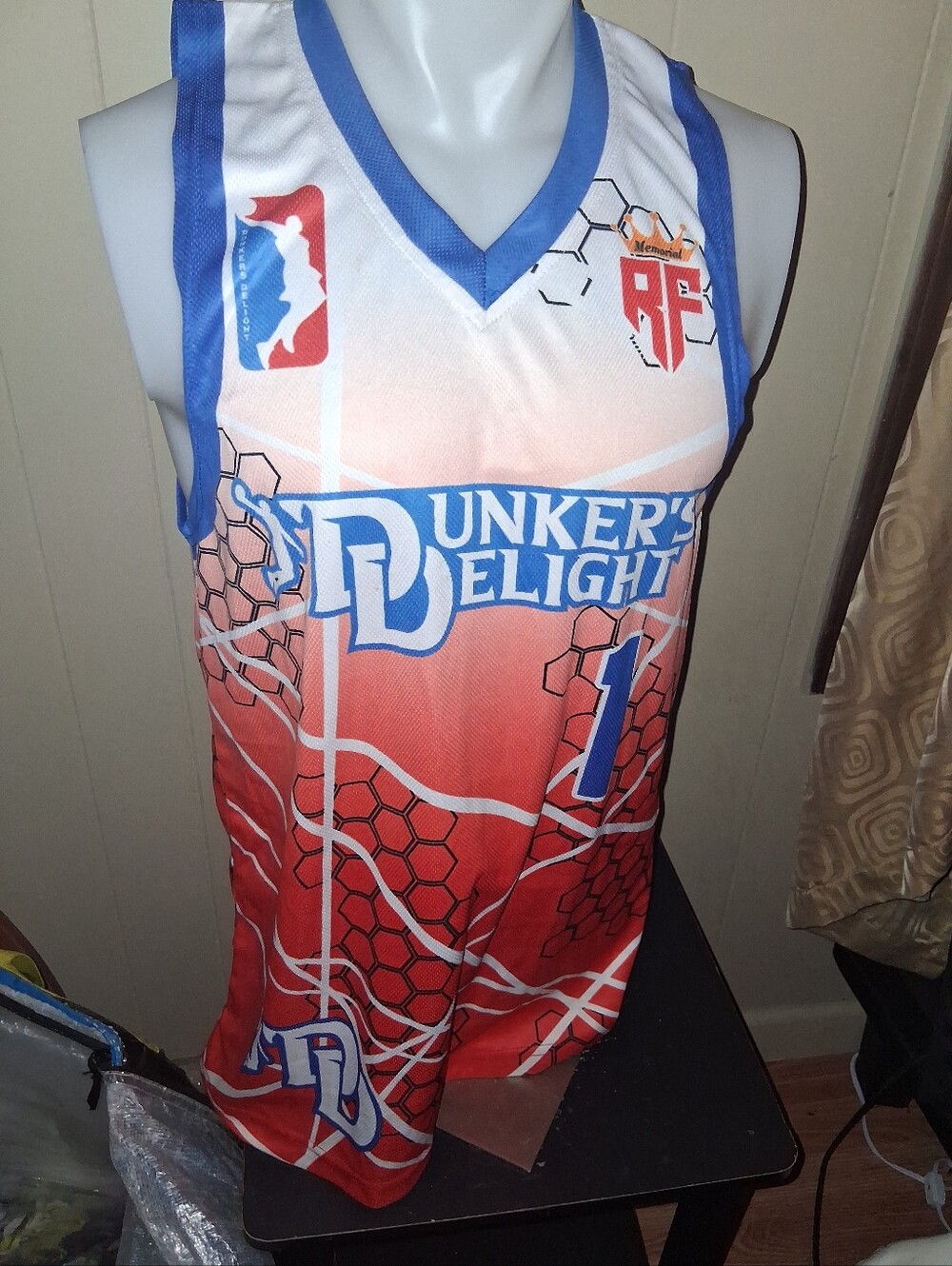 Men's Red & Blue Basketball Jersey